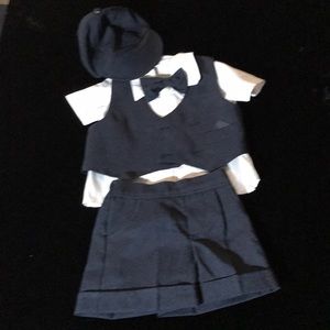 5 pieces blue short set.